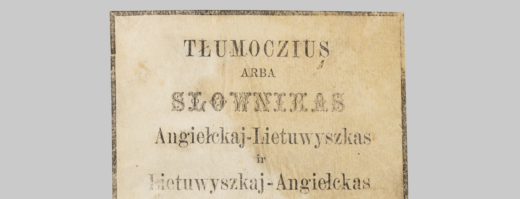 First Lithuanian textbook on the English language